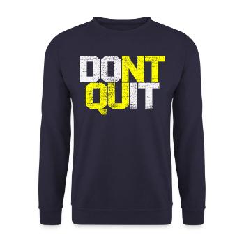 Gym Fitness Bidybuildung - Unisex Sweatshirt - navy - Front - Alina (178cm) & Michal (187cm)