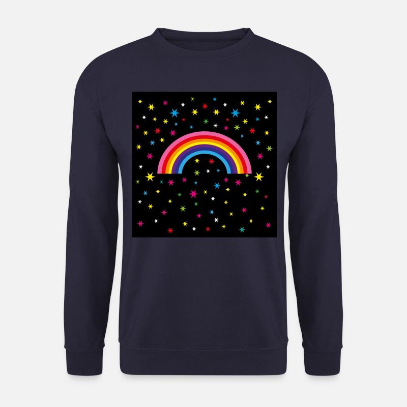12 Regenbogen Sternenhimmel - Unisex Pullover - Navy