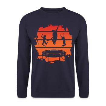 Trampolin - Unisex Pullover - Navy - Vorne - Alina (178cm) & Michal (187cm)