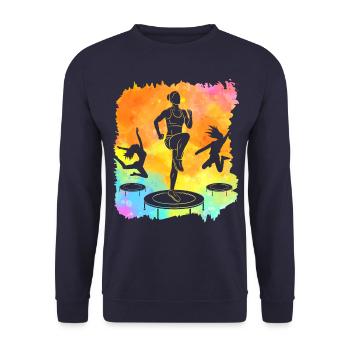 Trampolin - Unisex Pullover - Navy - Vorne - Alina (178cm) & Michal (187cm)