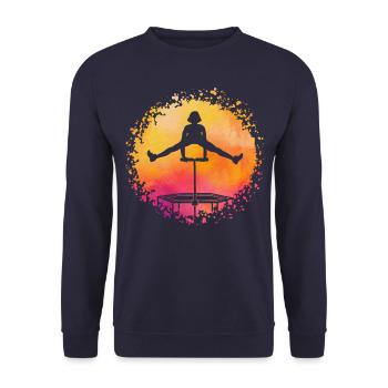 Trampolin - Unisex Pullover - Navy - Vorne - Alina (178cm) & Michal (187cm)