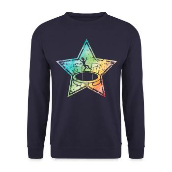 Trampolin - Unisex Pullover - Navy - Vorne - Alina (178cm) & Michal (187cm)