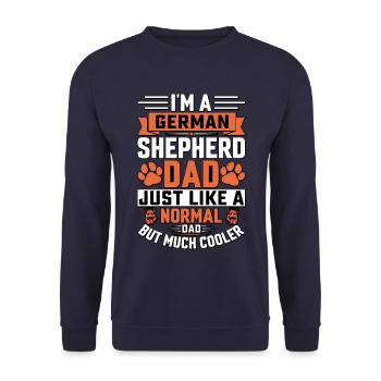 I'm a German Shepherd Dad - Unisex Sweatshirt - navy - Front - Alina (178cm) & Michal (187cm)