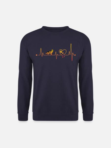 German Shepherd Heartbeat - Unisex Sweatshirt - navy