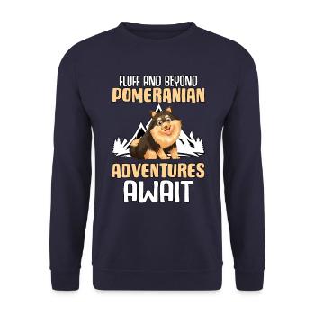 Des aventures en peluche et au-delà de la Poméranie vous attendent - Sweat-shirt Unisexe - marine - Devant - Alina (178cm) & Michal (187cm)