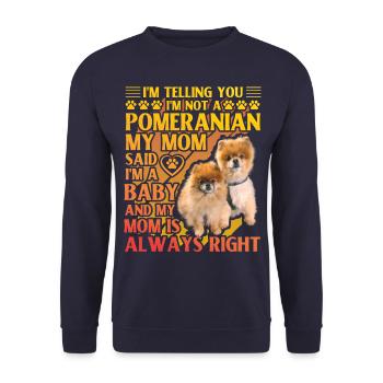 Poméranie Poméranie dicton drôle - Sweat-shirt Unisexe - marine - Devant - Alina (178cm) & Michal (187cm)