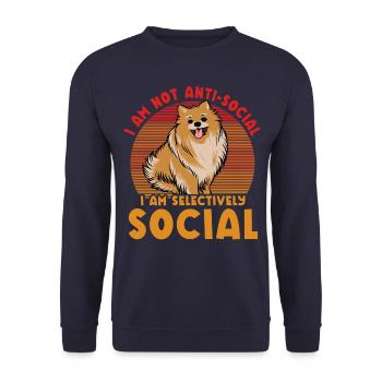 Je ne suis pas antisocial, je suis sélectivement social - Sweat-shirt Unisexe - marine - Devant - Alina (178cm) & Michal (187cm)