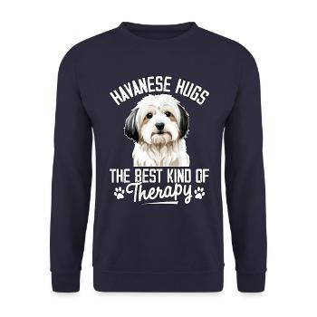 Câlins bichons : le meilleur type de thérapie - Sweat-shirt Unisexe - marine - Devant - Alina (178cm) & Michal (187cm)