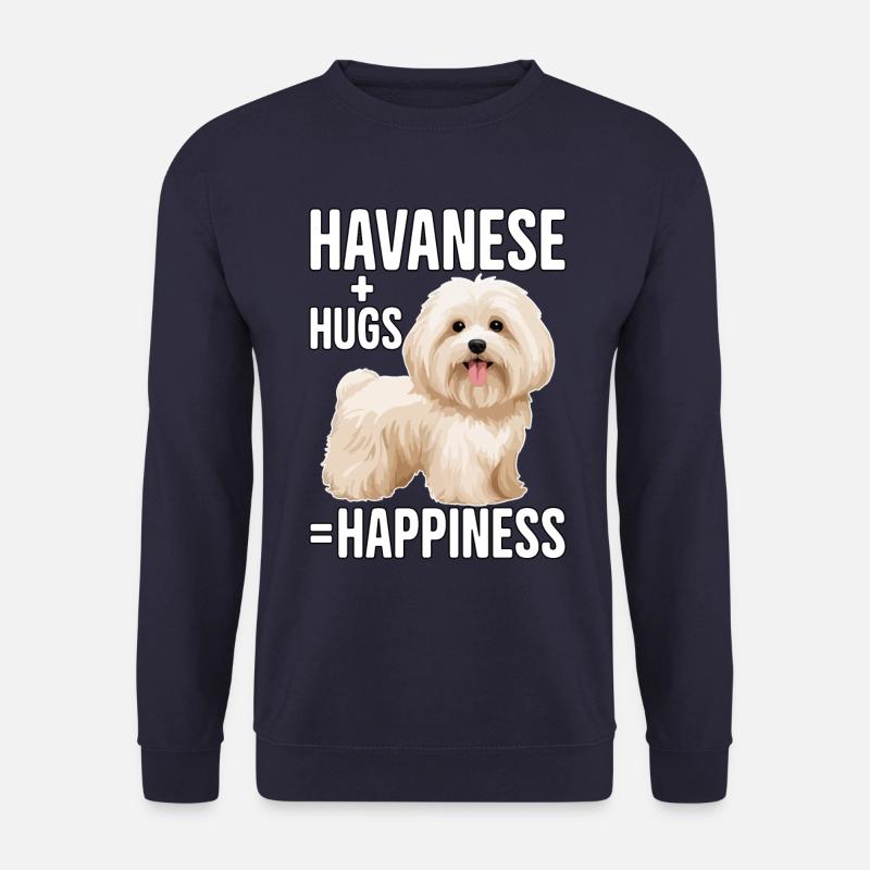 Havanese Hugs Happiness - Unisex Pullover - Navy