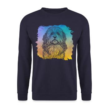 Havanais rétro - Sweat-shirt Unisexe - marine - Devant - Alina (178cm) & Michal (187cm)