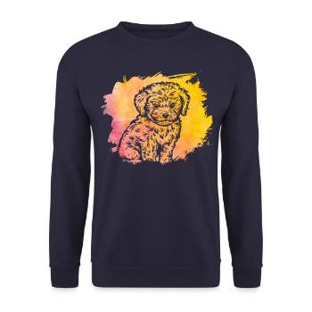Havanais rétro - Sweat-shirt Unisexe - marine - Devant - Alina (178cm) & Michal (187cm)
