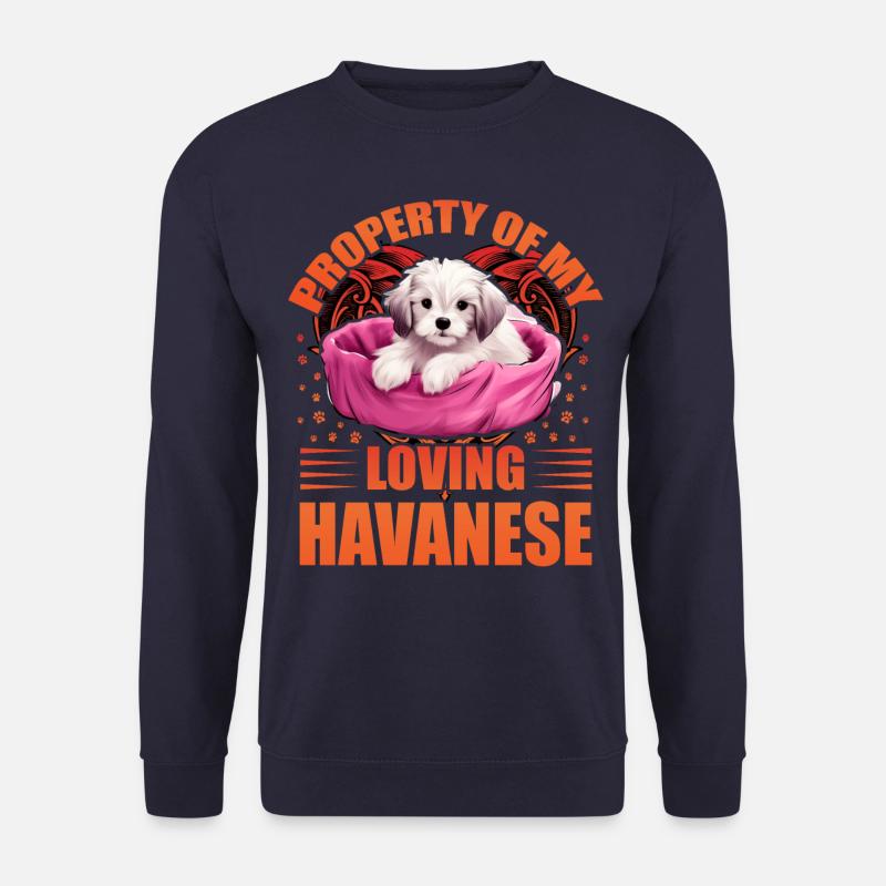 Property of my loving Havanese - Unisex Pullover - Navy