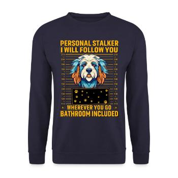 Havaneser Hund Lustiger Spruch - Unisex Pullover - Navy - Vorne - Alina (178cm) & Michal (187cm)