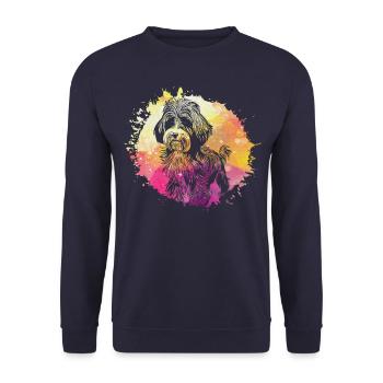 Havaneser Retro - Unisex Pullover - Navy - Vorne - Alina (178cm) & Michal (187cm)