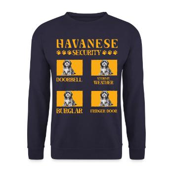 Havanese Security - Unisex Pullover - Navy - Vorne - Alina (178cm) & Michal (187cm)