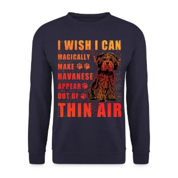 Havanese Lustiger Spruch - Unisex Pullover - Navy - Vorne - Alina (178cm) & Michal (187cm)