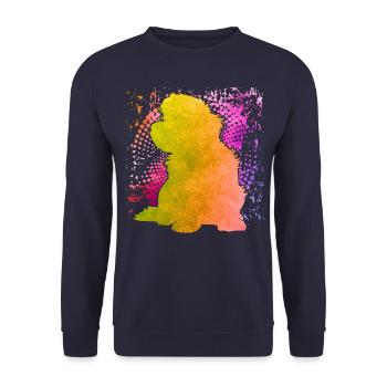 Havanais rétro - Sweat-shirt Unisexe - marine - Devant - Alina (178cm) & Michal (187cm)