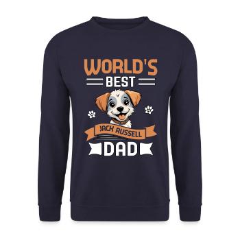 World's best Jack Russell Dad - Unisex Pullover - Navy - Vorne - Alina (178cm) & Michal (187cm)