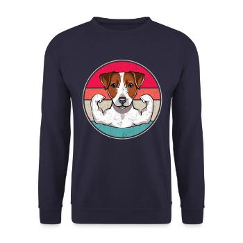 Jack Russell Terrier - Sweat-shirt Unisexe - marine - Devant - Alina (178cm) & Michal (187cm)
