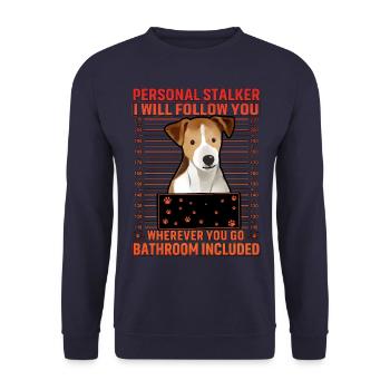 Jack Russell Terrier dicton drôle - Sweat-shirt Unisexe - marine - Devant - Alina (178cm) & Michal (187cm)