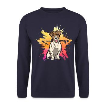 Jack Russell - Unisex Sweatshirt - navy - Front - Alina (178cm) & Michal (187cm)