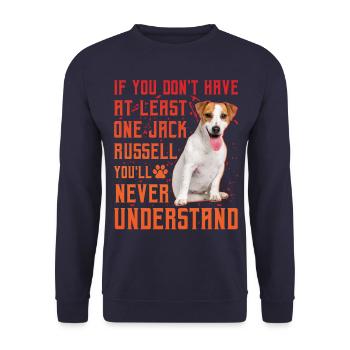Jack Russell - Unisex Sweatshirt - navy - Front - Alina (178cm) & Michal (187cm)