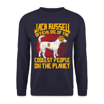 Jack Russell chien officiel des gens sur la planète - Sweat-shirt Unisexe - marine - Devant - Alina (178cm) & Michal (187cm)