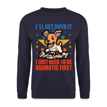 I'll get over it I just need to be Jack Russell - Unisex Sweatshirt - navy - Front - Alina (178cm) & Michal (187cm)