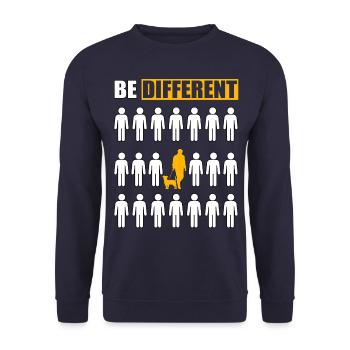 Jack Russell Be Different - Unisex Sweatshirt - navy - Front - Alina (178cm) & Michal (187cm)