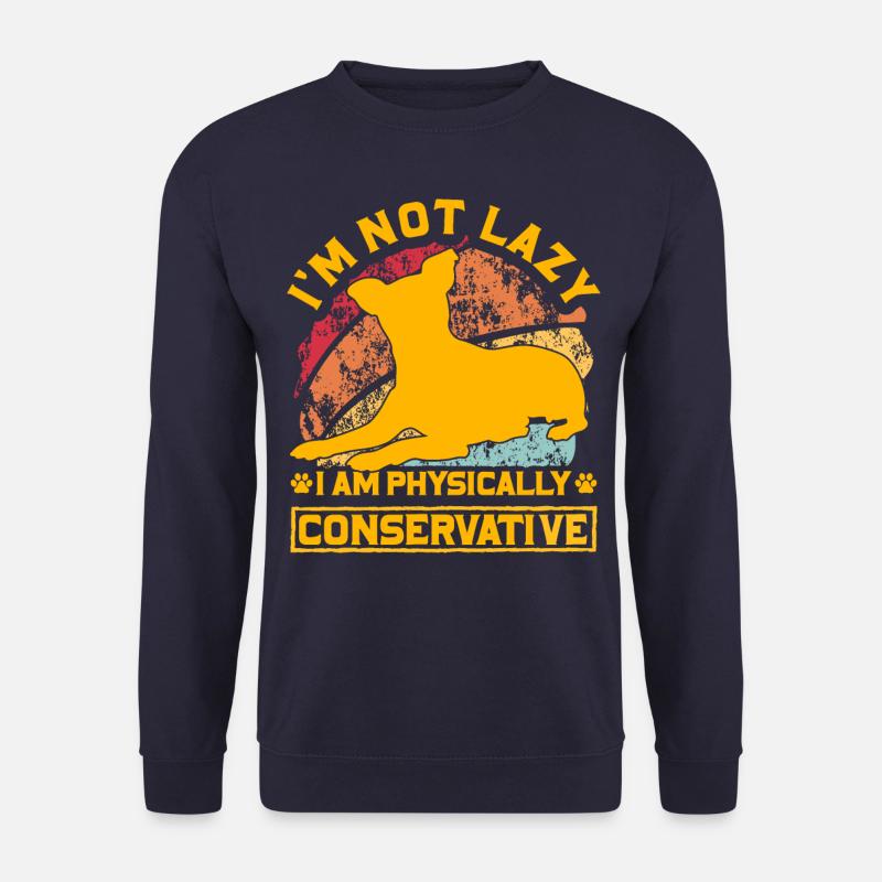 I'm not lazy I am physically Jack Russell - Unisex Pullover - Navy