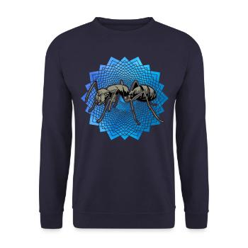 fourmi - Sweat-shirt Unisexe - marine - Devant - Alina (178cm) & Michal (187cm)