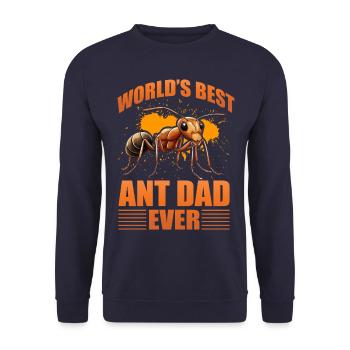 World's best Ant Dad ever - Unisex Sweatshirt - navy - Front - Alina (178cm) & Michal (187cm)