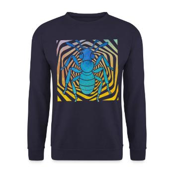 fourmi - Sweat-shirt Unisexe - marine - Devant - Alina (178cm) & Michal (187cm)