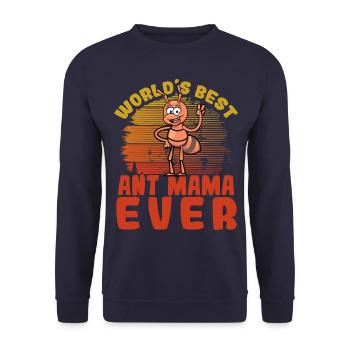 World's best mother ever - Unisex Sweatshirt - navy - Front - Alina (178cm) & Michal (187cm)