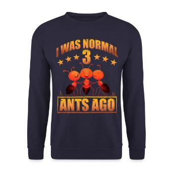 J'étais normal il y a 3 fourmis - Sweat-shirt Unisexe - marine - Devant - Alina (178cm) & Michal (187cm)