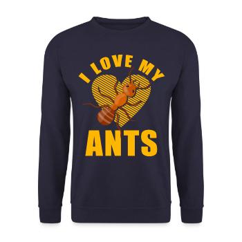 I love my Ants - Unisex Pullover - Navy - Vorne - Alina (178cm) & Michal (187cm)