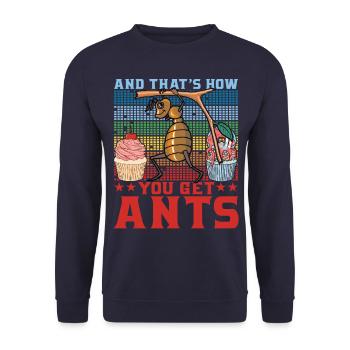 And that's how you get answers - Unisex Sweatshirt - navy - Front - Alina (178cm) & Michal (187cm)