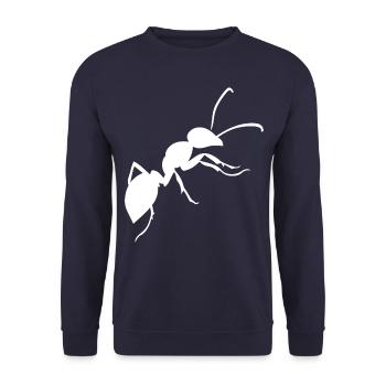 ant - Unisex Sweatshirt - navy - Front - Alina (178cm) & Michal (187cm)