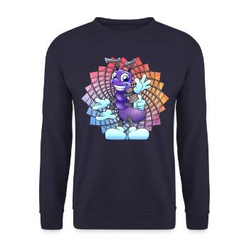 fourmi - Sweat-shirt Unisexe - marine - Devant - Alina (178cm) & Michal (187cm)