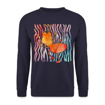 ant - Unisex Sweatshirt - navy - Front - Alina (178cm) & Michal (187cm)