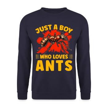 Juste un garçon qui aime les fourmis - Sweat-shirt Unisexe - marine - Devant - Alina (178cm) & Michal (187cm)