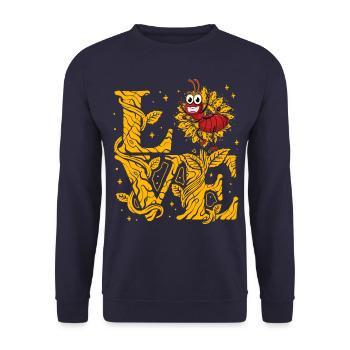 Ants love - Unisex Sweatshirt - navy - Front - Alina (178cm) & Michal (187cm)