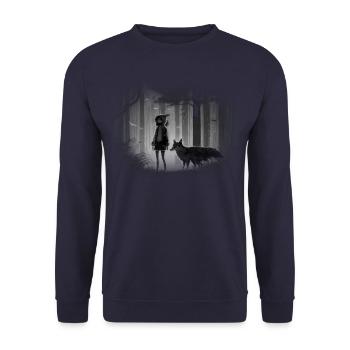 Wolf - Unisex Pullover - Navy - Vorne - Alina (178cm) & Michal (187cm)