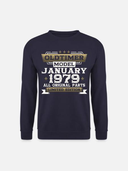 45. Geburtstag Oldtimer Januar Jahrgang1979 - Unisex Pullover - Navy