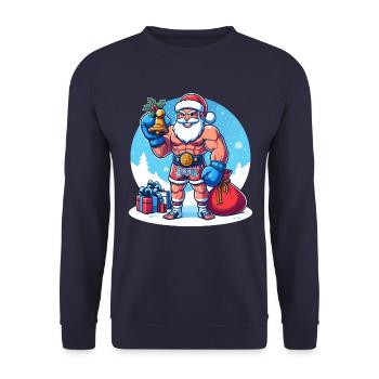Muay Thai Noël - Sweat-shirt Unisexe - marine - Devant - Alina (178cm) & Michal (187cm)