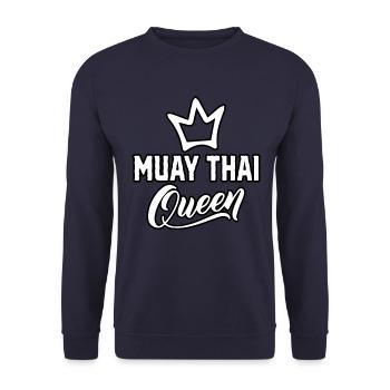 Reine du Muay Thai - Sweat-shirt Unisexe - marine - Devant - Alina (178cm) & Michal (187cm)