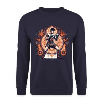 Muay Thaï - Sweat-shirt Unisexe - marine - Devant - Alina (178cm) & Michal (187cm)