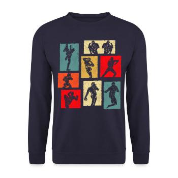 Muay Thaï - Sweat-shirt Unisexe - marine - Devant - Alina (178cm) & Michal (187cm)