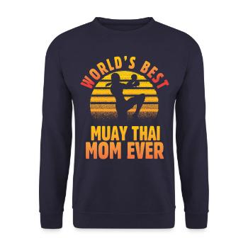 La meilleure maman de Muay Thai au monde - Sweat-shirt Unisexe - marine - Devant - Alina (178cm) & Michal (187cm)
