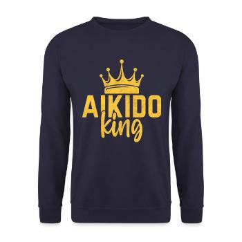 Aikido-König - Unisex Pullover - Navy - Vorne - Alina (178cm) & Michal (187cm)
